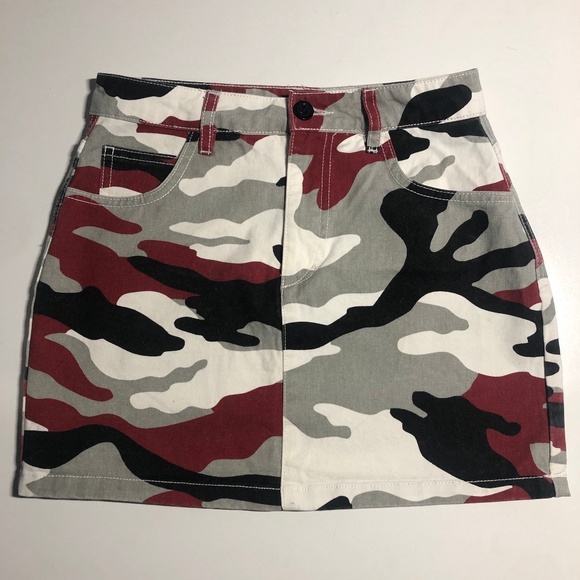 Trendy Multicolor mini camo skirt - Picture 1 of 3
